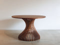 Table de jardin - Bois - 140 x 140 x 75 cm - Bois brun - Style contemporain