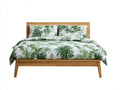 Lit double - Bois - 210 x 180 x 100 cm - Bois naturel - Style scandinave