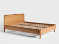 Lit double - Bois - 215 x 180 x 105 cm - Bois naturel - Style contemporain