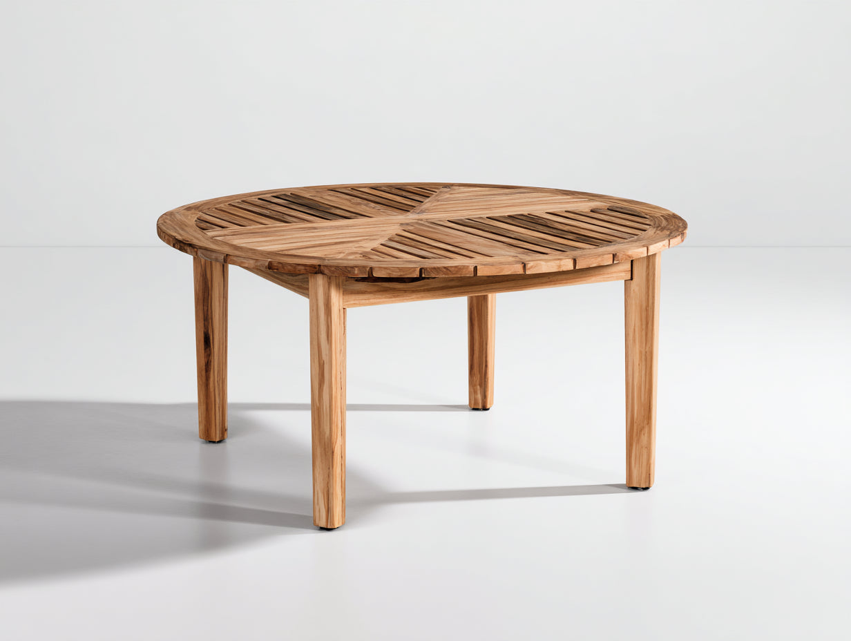 Table de jardin - Bois - 160 x 160 x 75 cm - Bois naturel - Style contemporain