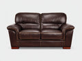 Canapé 2 places - Cuir - 180 x 91 x 82 cm - Marron foncé - Style classique