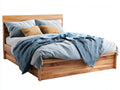 Lit double - Bois - 220 x 180 x 105 cm - Bois naturel - Style contemporain