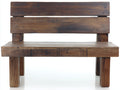 Banc de jardin - Bois - 120 x 55 x 90 cm - Marron - Style rustique