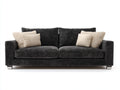 Canapé 2 places - Velours - 190 x 92 x 82 cm - Gris anthracite - Style contemporain