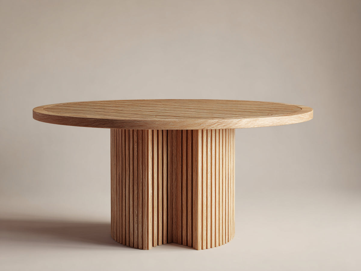 Table de jardin - Bois - 160 x 160 x 75 cm - Bois naturel - Style contemporain