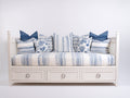 Canapé lit - Bois-Tissu - 200 x 90 x 85 cm - Blanc - Style côtier avec rangement intégré