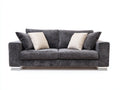 Canapé 2 places - Velours - 188 x 91 x 82 cm - Gris - Style contemporain